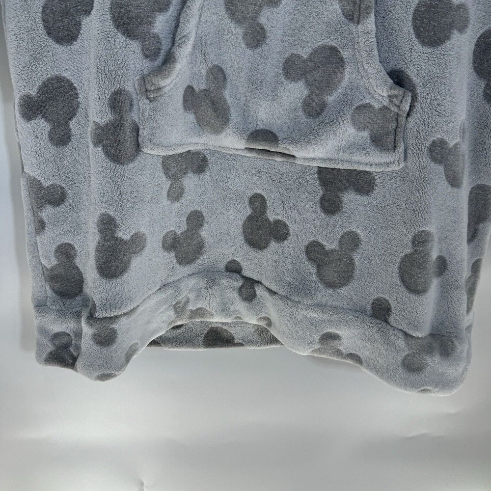 Disney Mickey Mouse Grey Fleece Faux Fur Hoodie Sweatshirt Womens XL RN60766 - Picture 5 of 6